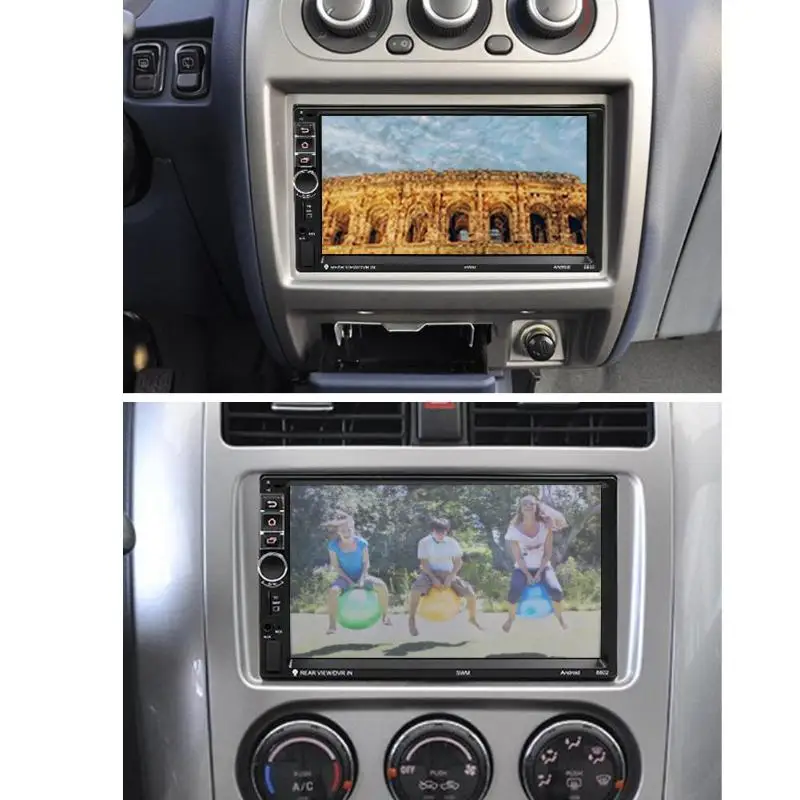 7 &quot2 Din сенсорный экран автомобильный стерео MP5 плеер 4 ядра Android OS Bluetooth WIFI GPS