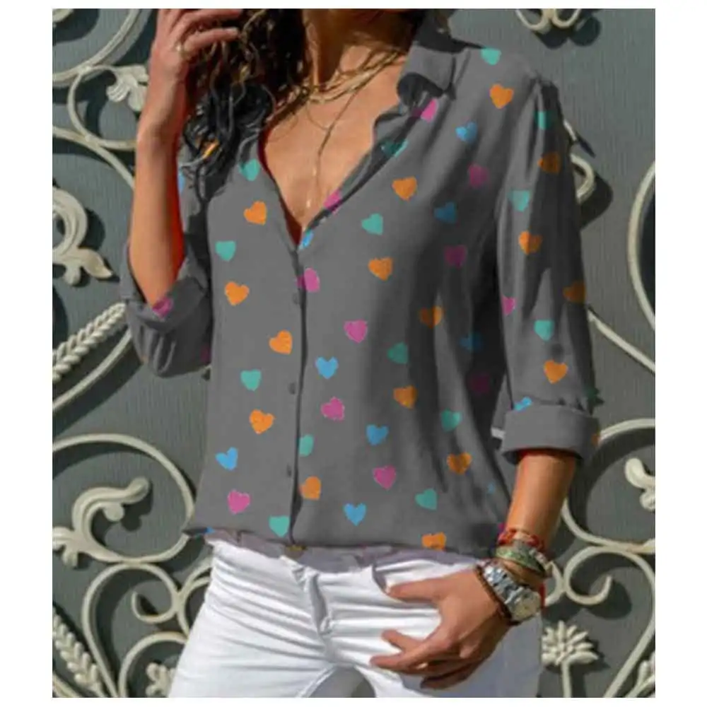 

Women Summer Blouses Long Sleeve Shirt Chiffon Blouse Shirt 2019 Fashion Ladies Casual Tops Blusas Femininas Plus Size