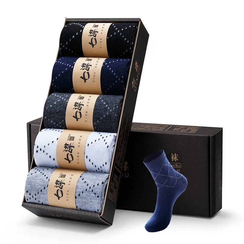 5 бизнес дела полиэстер мужские хлопковые носки Пот дезодорирование осень и зима