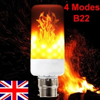 4 modes e27 b22 5w led bulb flickering flame effect corn light emulation fire flicker burning home decoration