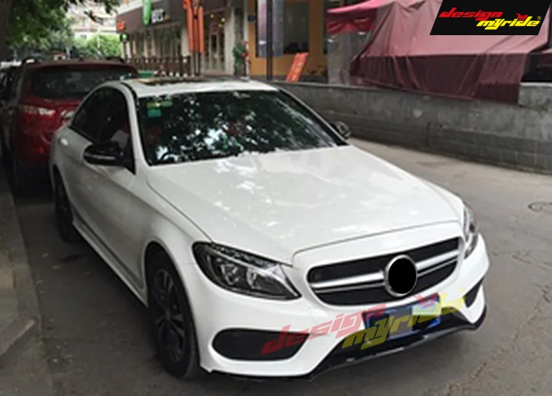 W205 решетка AEAMG стиль ABS серебро без эмблемы Спорт для Benz C180 C200 C250 C300 C350 C400 Передняя