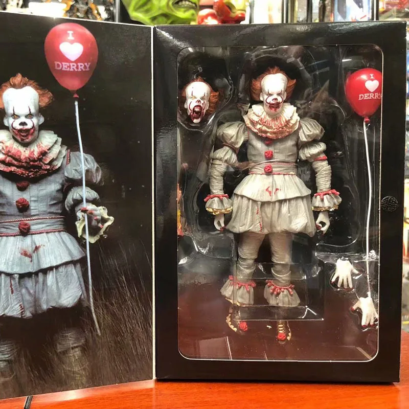 Фигурка Pennywise из фильма ужас персонаж It NECA Joker с воздушными шарами экшн фигурка