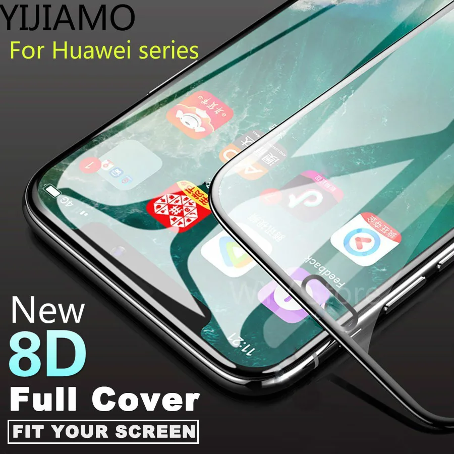 Новинка 8D полное покрытие закаленное стекло для Huawei P20 lite P20Pro P10 P9 Plus защита экрана
