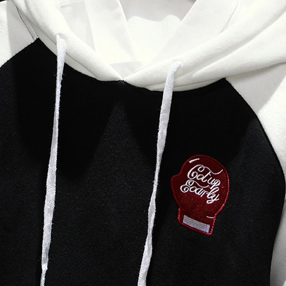 Boxing Glove Applique Color Block Men's Hoodie | Мужская одежда
