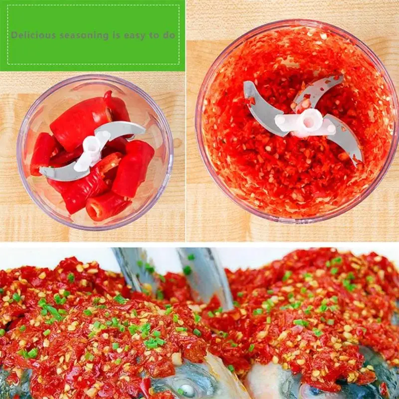 Alloet 900 мл ручная мясорубка Электрический измельчитель для продуктов