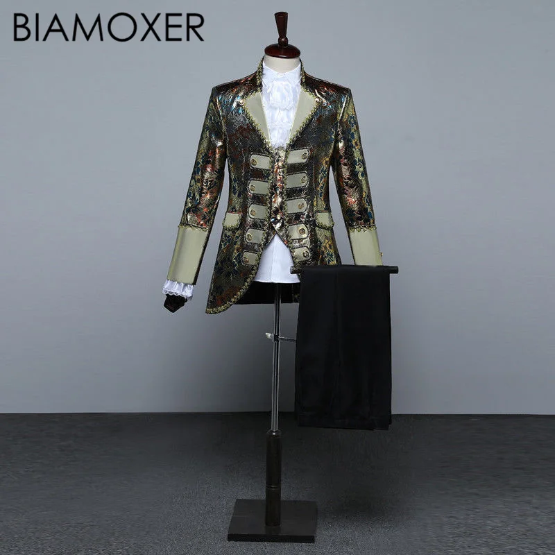 Костюм для косплея Biamoxer Средневековый Королевский принц пиджак жилет брюки