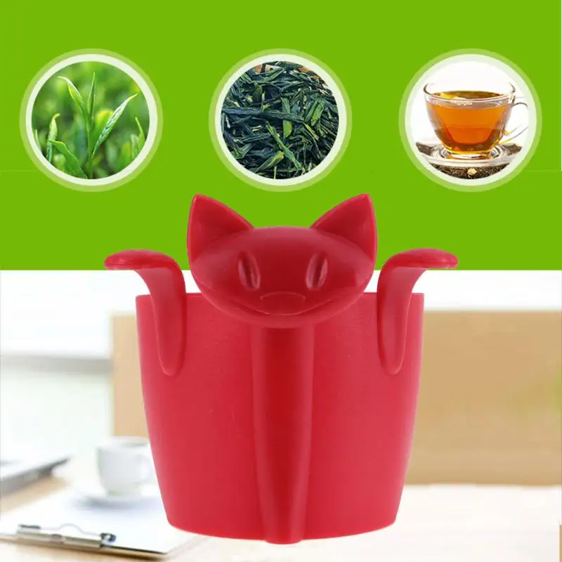 Новый мультфильм котенок Чай Ситечко пластик милый кот чай заварки