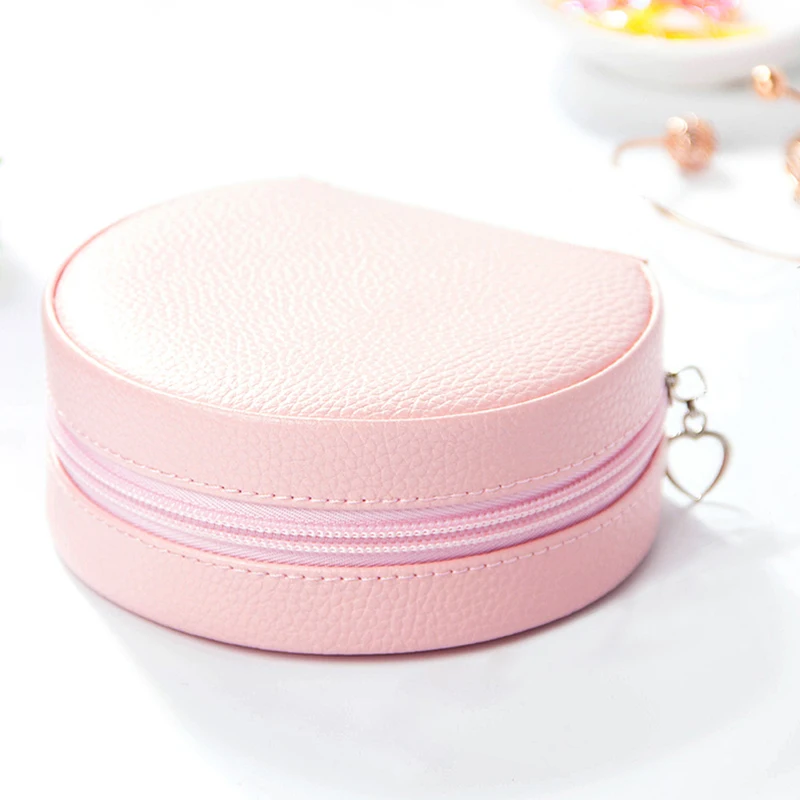 Fashion Women Makeup Organizer Travel Jewelry Box Girl Beauty Necklace Earring Stud Collection Case With Mirror Gear Accessories