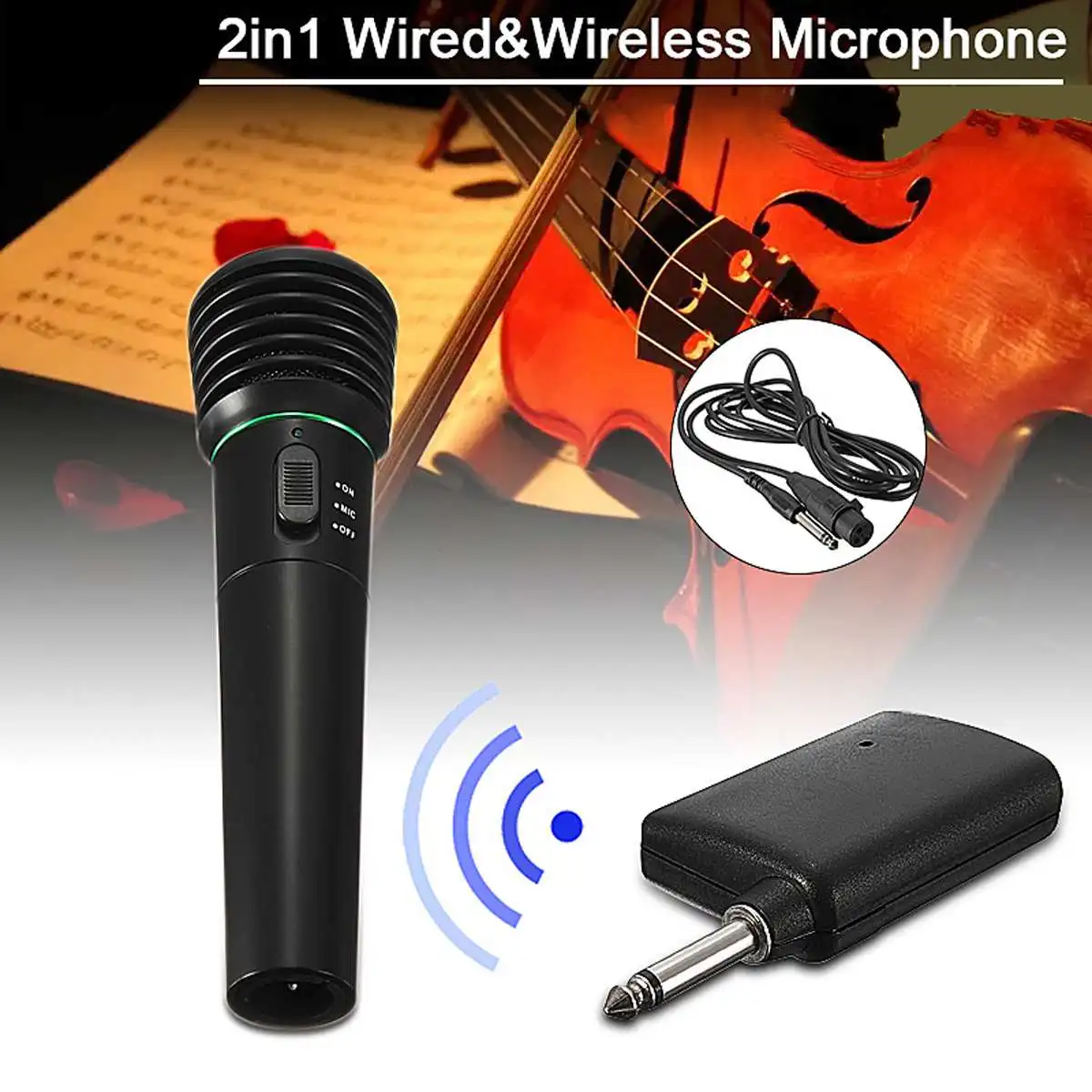 2в1 Проводная Беспроводная профессиональная портативная микрофонная система для ktv для караоке вечеринок домашняя студия универсальные микрофоны