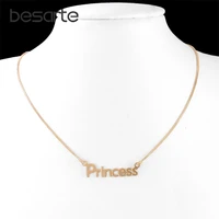 45cm princess pendant necklace kids baby girls jewelry pingente collar pendentif bebe collares kolye collane ninas colier n0606