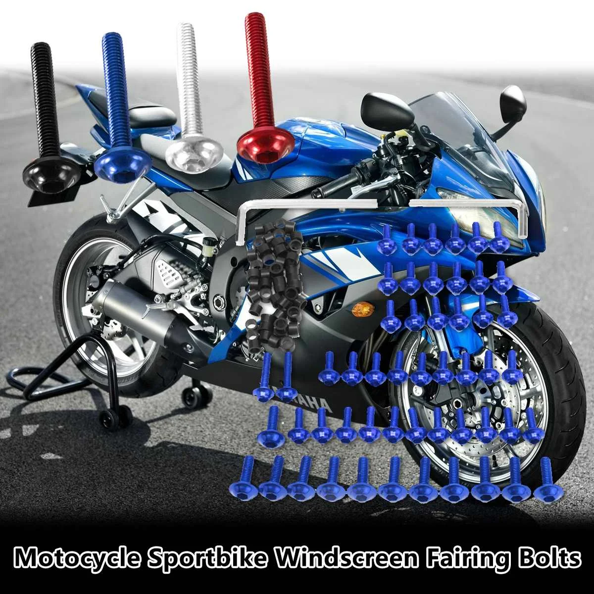 158 шт. мотоцикл обтекатель Болты Комплект крепежей зажимы винт для Yamaha YZF R6 1999 2000 2001 2002