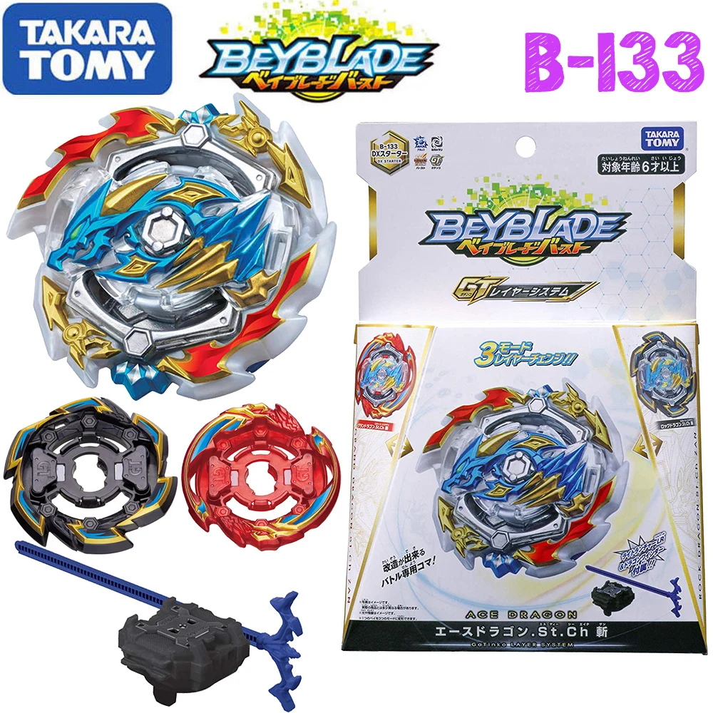 Takaratomy Beyblade burst B 133 Dx Starter Ace + rock gran Dragon. Стирка. Популярная коллекционная игрушка