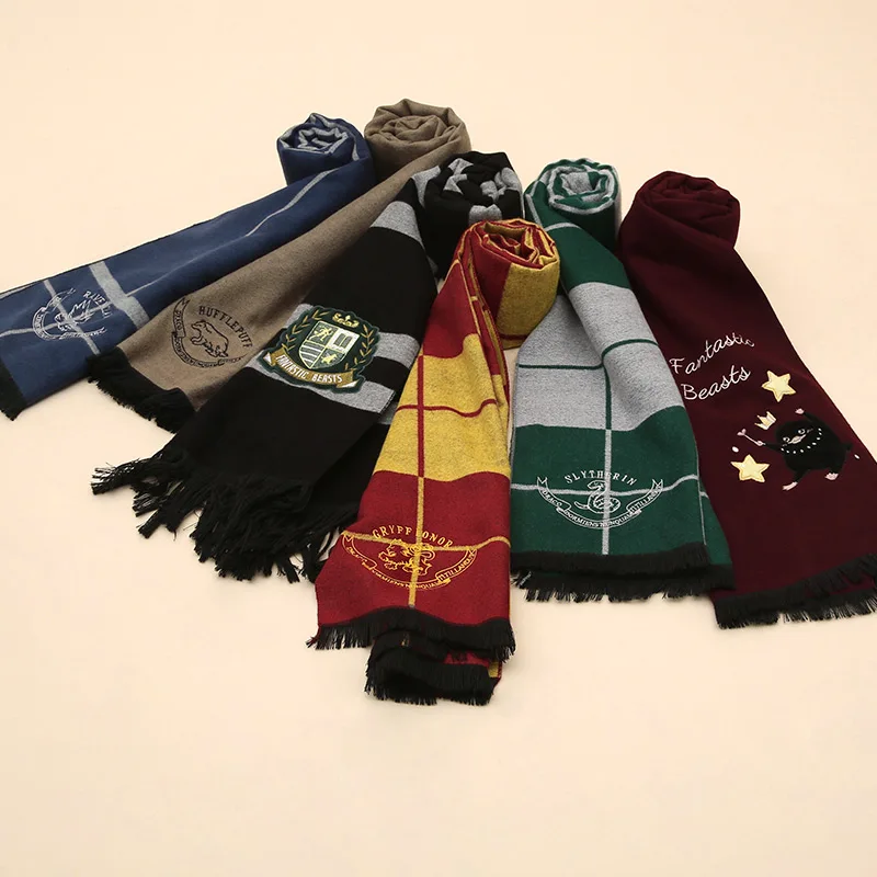 Женский и мужской шарф Hufflepuff Ravenclaw Salazar Slytherin Gryffindor|Женские шарфы| |