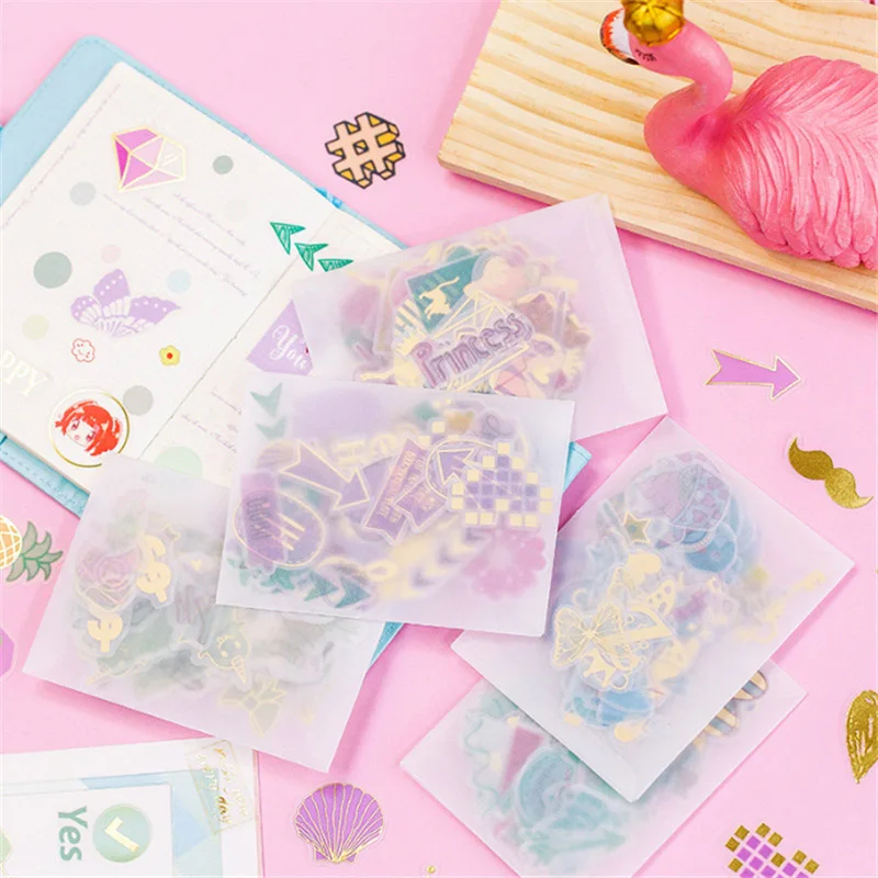 100 шт. Kawaii наклейки с рисунком вишня милые бронзовые канцелярские Новинка клейкие