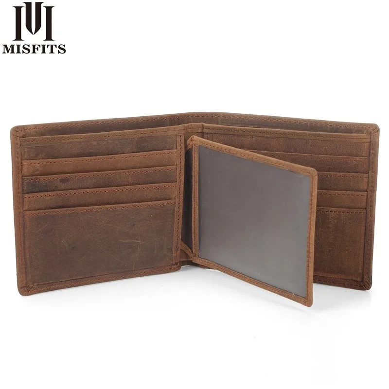 Кошелек MISFITS мужской винтажный из воловьей кожи|men wallet genuine|brand men walletmen brand |