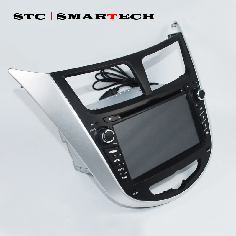 Автомобильный dvd плеер SMARTECH 2 Din Android 7 1 gps навигация Автомагнитола для Hyundai Solaris accent