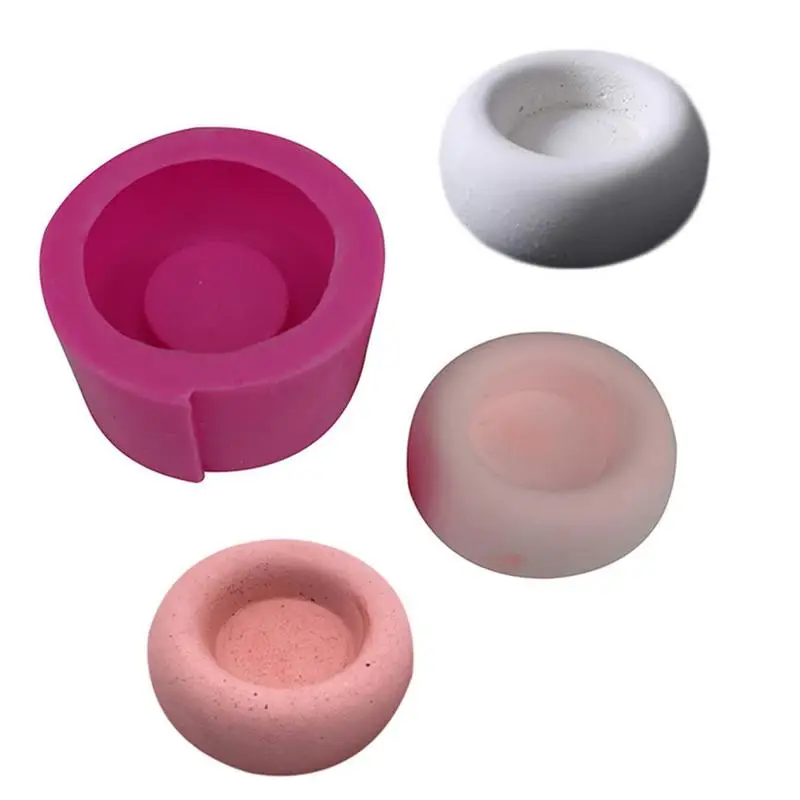

Silicone Concrete Candle Silicone Mould DIY Handmade Flower Pot Candlestick Bonsai Mould Home Art Office Desktop Decoration