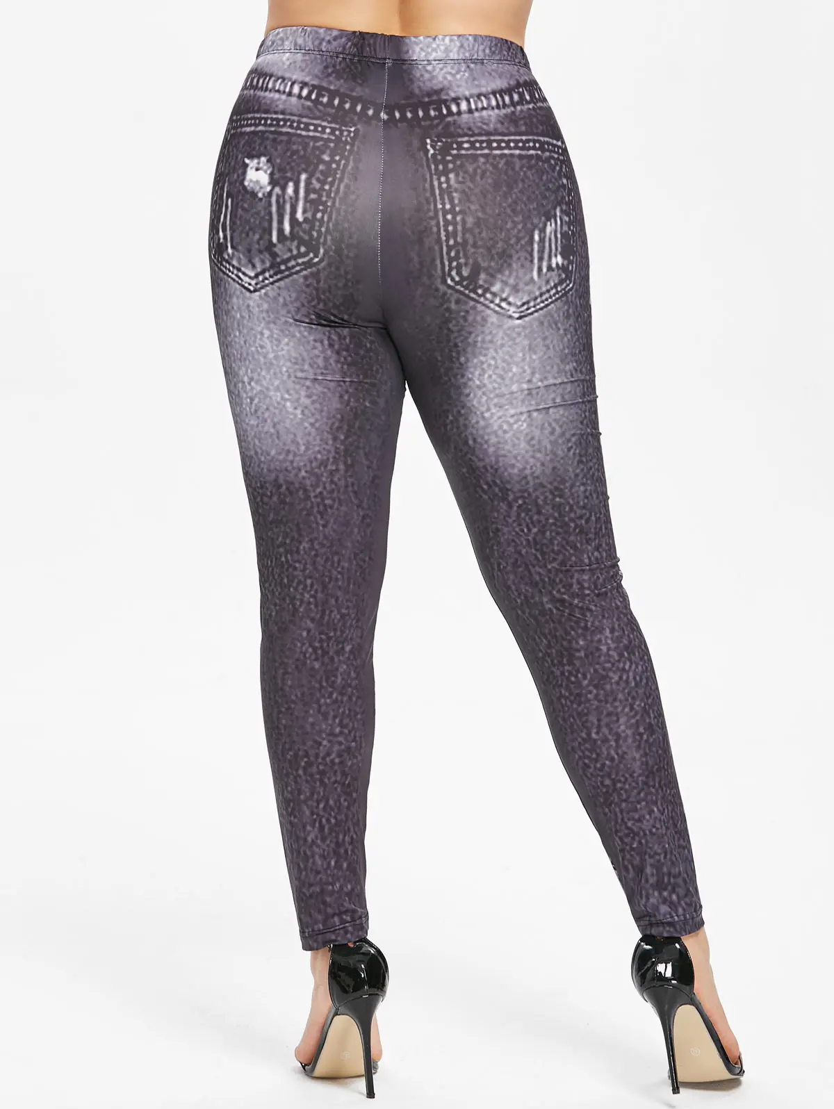 Wipalo New Arrival Leggings Women Plus Size 3D Printed High Elastic Waisted Workout Leggins Skinny Casual Female Pants | Женская одежда