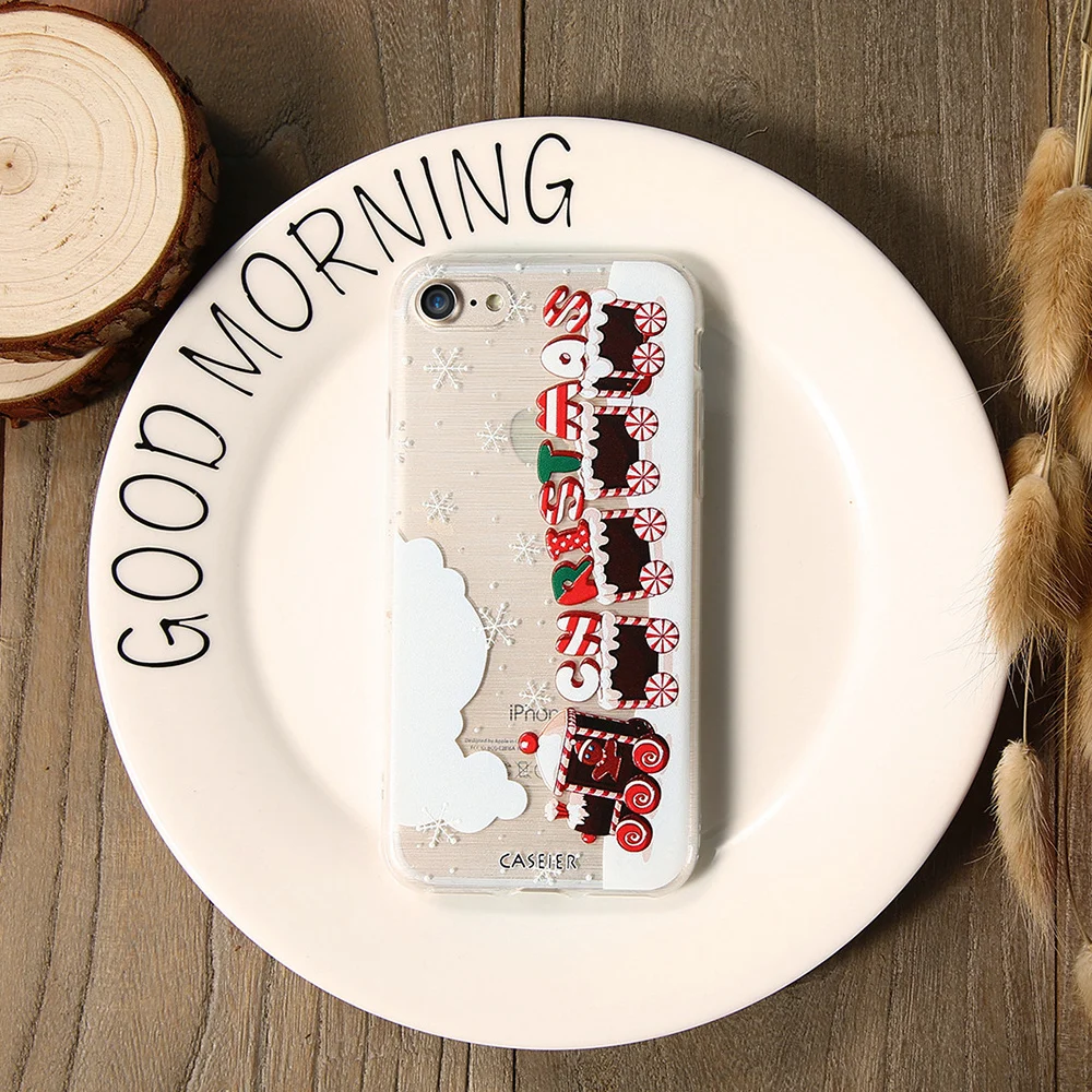 Caseier 3D Поезд подарок телефон чехол для iPhone 6 S Plus 7 5 5S SE мягкие чехлы samsung S6 S7 Edge Merry