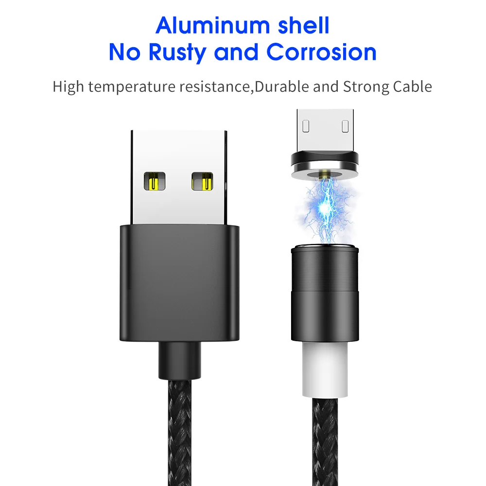 Магнитный Micro USB кабель KISSCASE для iPhone Samsung Type C зарядный адаптер мобильного