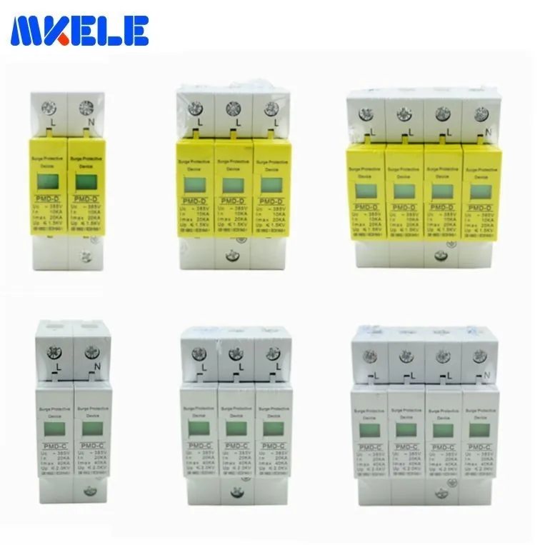 20KA ~ 40KA дом Защита от перенапряжения защитное Низковольтное устройство SPD 2 P/3 P/4 P