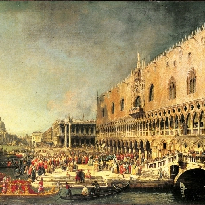 Вход в Ducal Palace Of Count Gergy постер печать (24x18)|Таблички и знаки| |