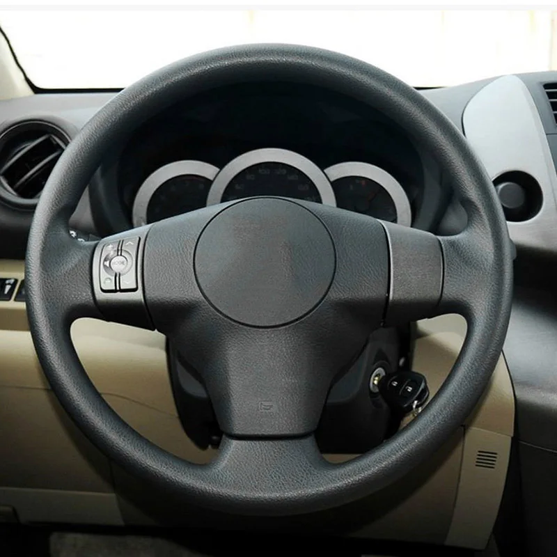 Кожаная оплётка рулевого колеса Крышка для Toyota RAV4 Vios Yaris Scion XB 2008 Кожа|Контроллеры|