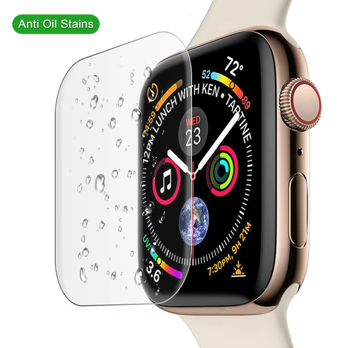 2 шт. защита для экрана Apple Watch серии 4 40 мм 44 мягкая прозрачная защитная пленка i