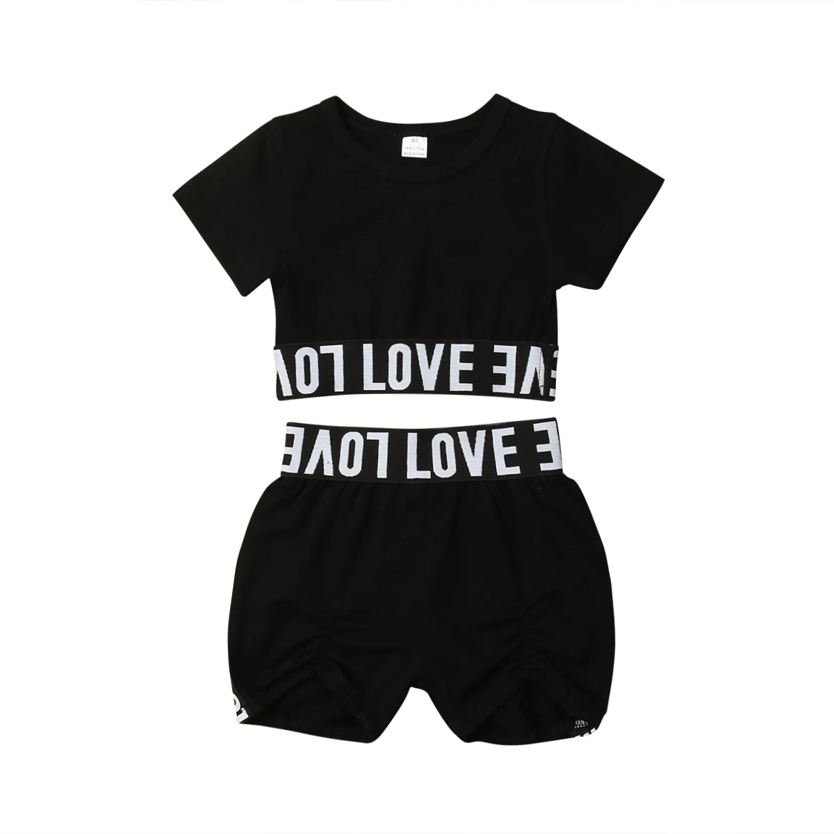 Новинка лета 2019 комплекты одежды для маленьких девочек жилет короткий топ с