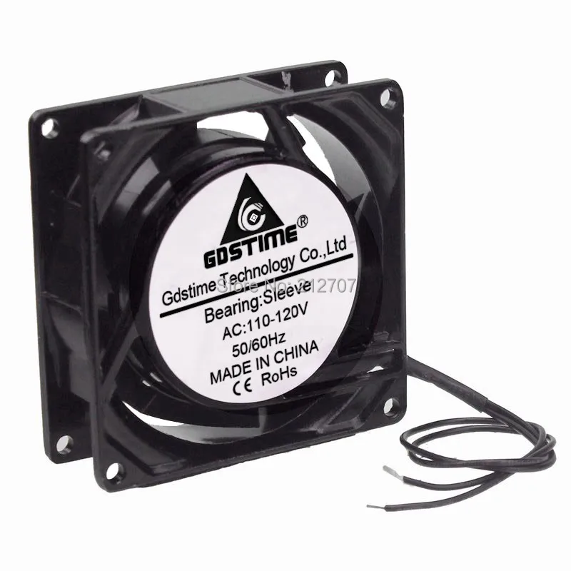Gdstime AC 110V 120V 80mm 80x80x25mm 2 провода промышленный выхлопной корпус охладитель