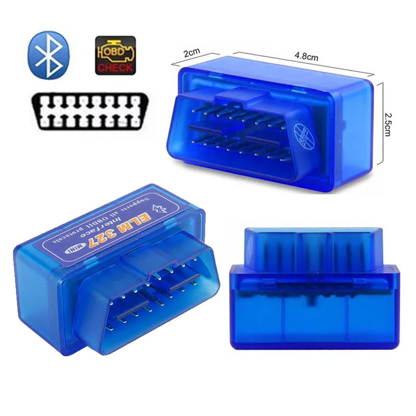 

Диагностический мини-сканер Elm327, диагностический инструмент Obdii, 12 языков, поддержка Bluetooth, для Android Torque