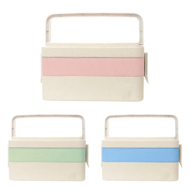 Японский 3 х уровневая посуда Коробки для обедов студентов Многокамерный Еда