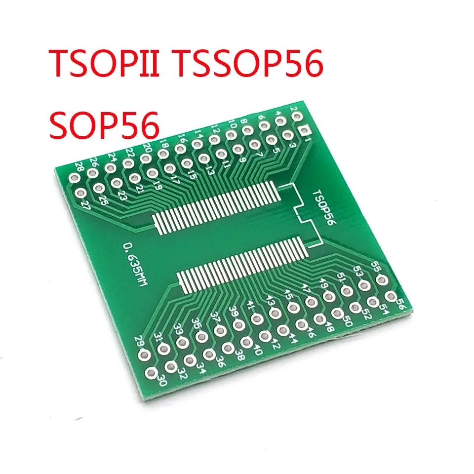 5 шт. TSOPII TSSOP56 SOP56 плата преобразования 0 635 мм/0 8 мм Шаг SDRAM адаптера|Запасные части| |