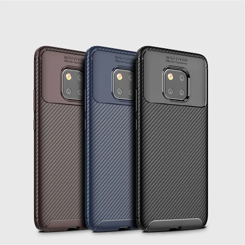 Чехол из углеродного волокна для Huawei Mate 20 Pro чехол высокого качества с алмазной