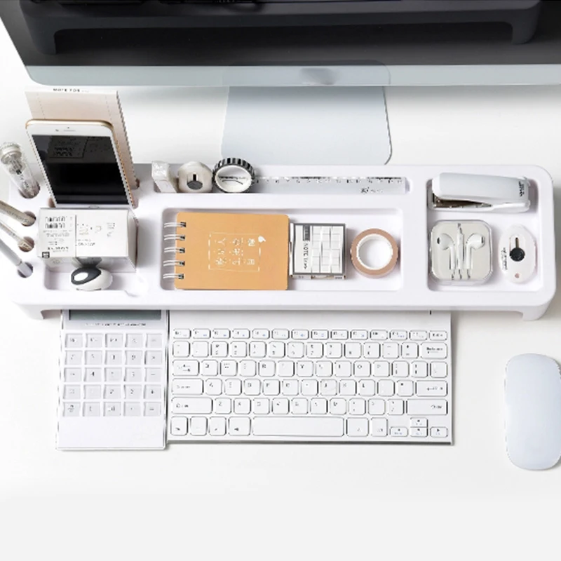 Tabletop Storage Shelf Multi-Functional Office Supplies Computer Keyboard Sorting Rack Stationery Organizer | Канцтовары для офиса
