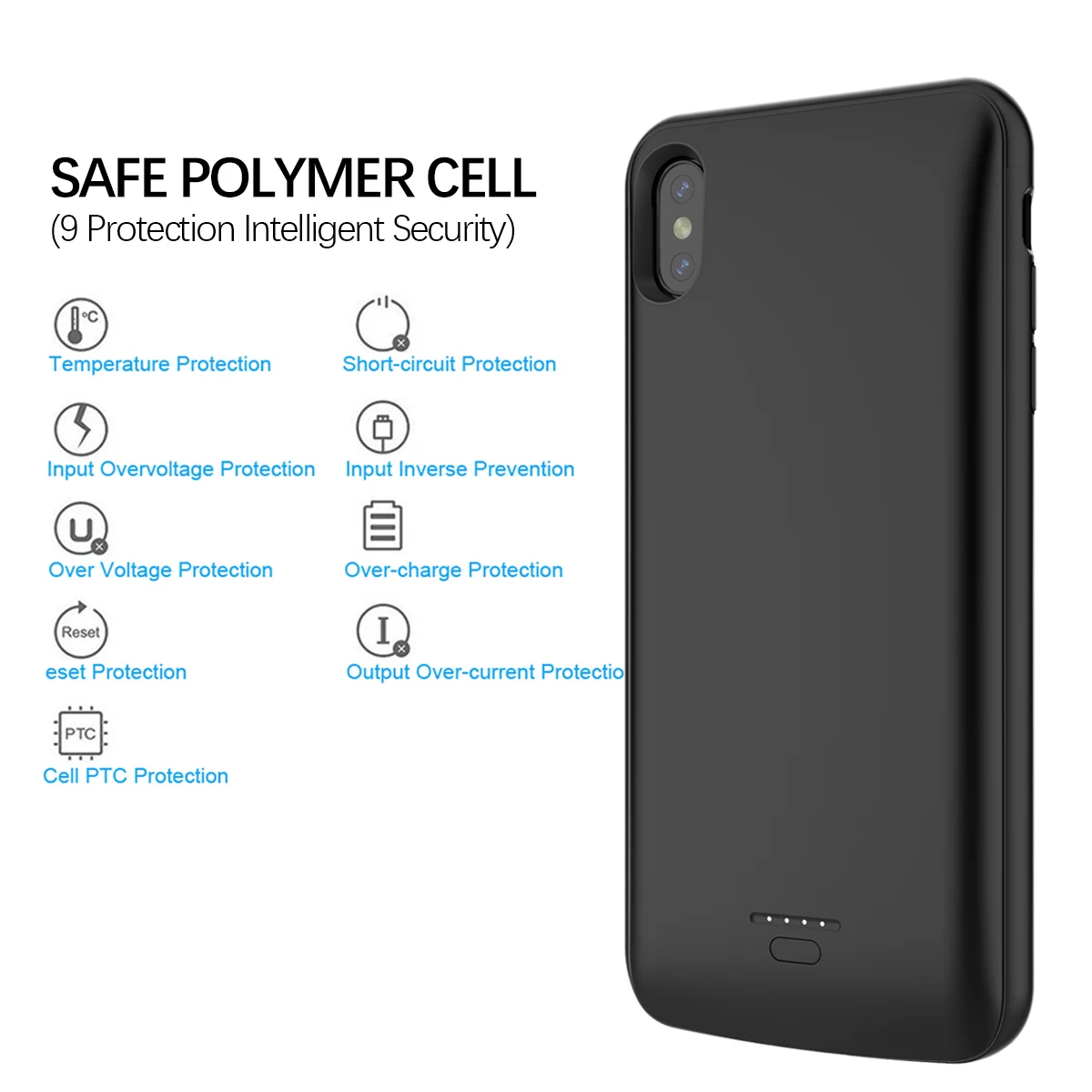 Чехол для зарядного устройства iPhone Xs Max/Xr 5000 мАч чехол внешний аккумулятор Xr/Xs