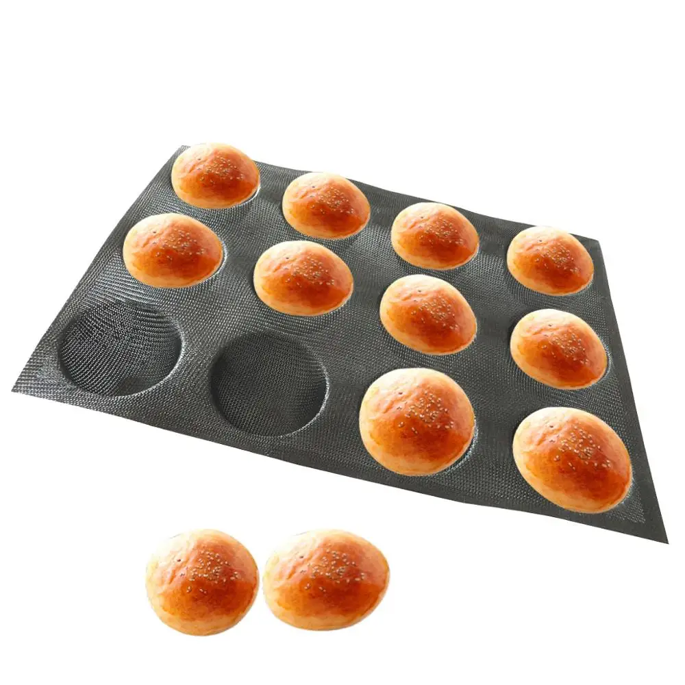 

Bluedrop half sphere silicone bread form round shape tartlets mold bakery sheet perforated flying saucer bread baking mat