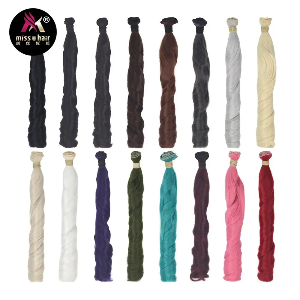 Miss U Hair унисекс 110 г Синтетические длинные вьющиеся волосы для наращивания
