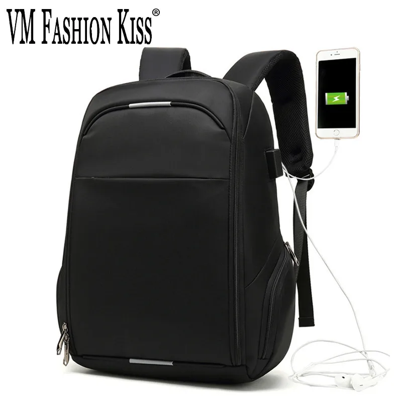 VM FASHION KISS Waterproof Laptop Backpack Men Multifunction Travel USB Music Charging Backpacks For Teenager Male Anti Thief