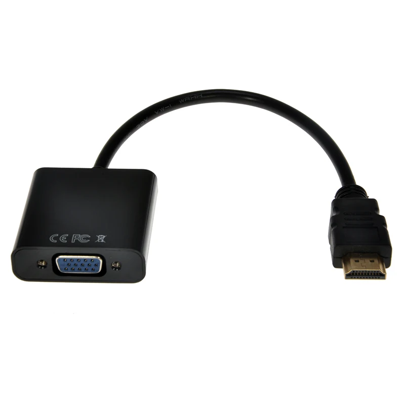 Совместимому с HDMI к VGA Кабель адаптер мужской женское конвертер совместимому RGB
