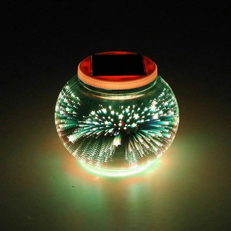 Солнечные 3D огни водонепроницаемые стеклянные шары светодиодные садовые