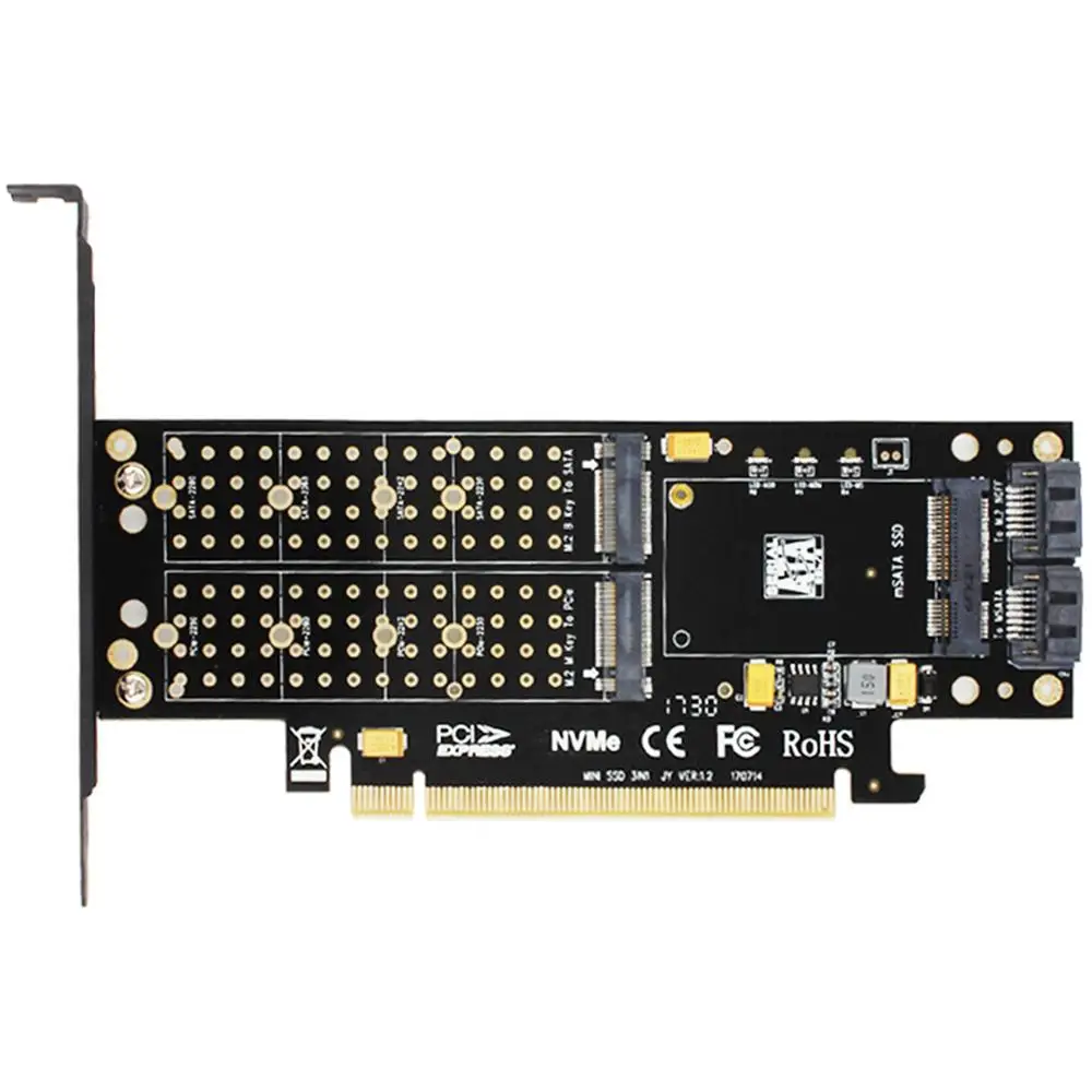 JEYI SK16 PRO для NVME NGFF адаптер x16 PCI E3 полная скорость M.2 2280 Al лист теплопроводность