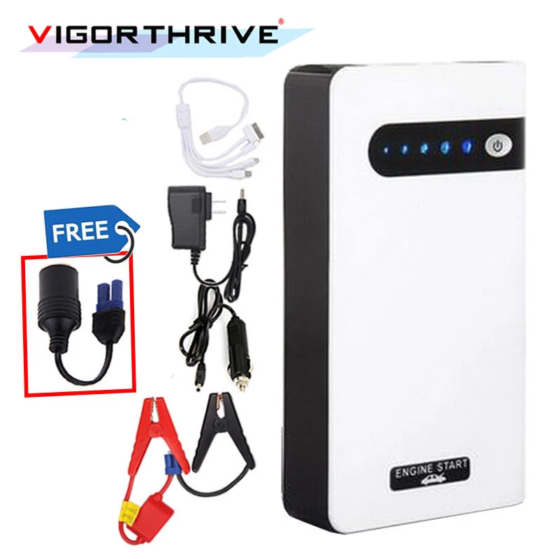 Портативное зарядное устройство Power Bank для автомобиля пусковая мощность 12 В мини