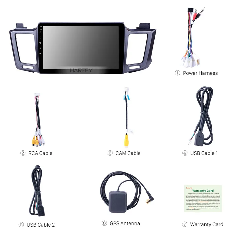 Harfey 10 1 &quotAndroid 9 0/8 Автомобильный GPS радио для 2013 2016 Toyota RAV4 2Din мультимедиа головное