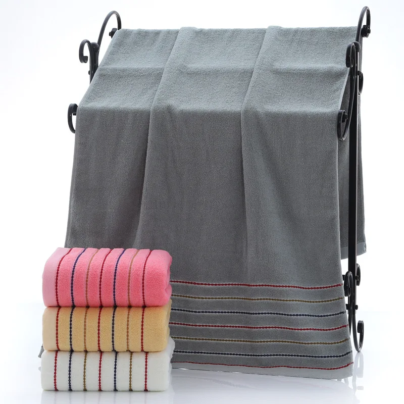 Горячее предложение 100% хлопок банное полотенце в полоску быстро сохнет Toallas 70x140