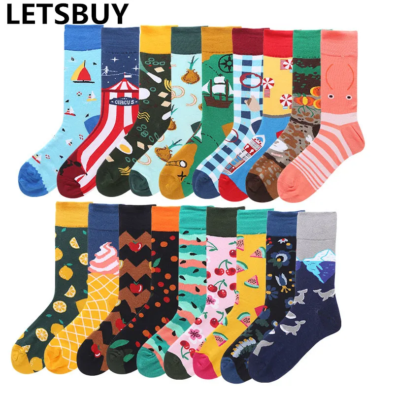 LETSBUY Красочные мужские свадебные носки новинка стиль пара бизнес для вечеринок |