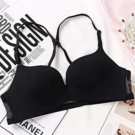 Bralette французская Передняя Пряжка полый нейлон красота задняя Удобная толстая
