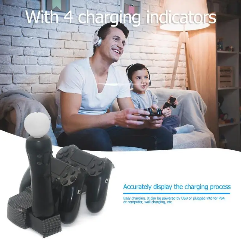 USB двойная зарядная станция Держатель для PS4 Slim PRO PS Move контроллер Высокое