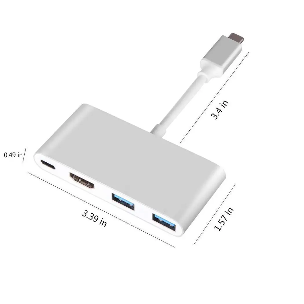 Usb type C адаптер многопортовый AV конвертер с 2 USB 3 0 в HD мультимедийный интерфейс