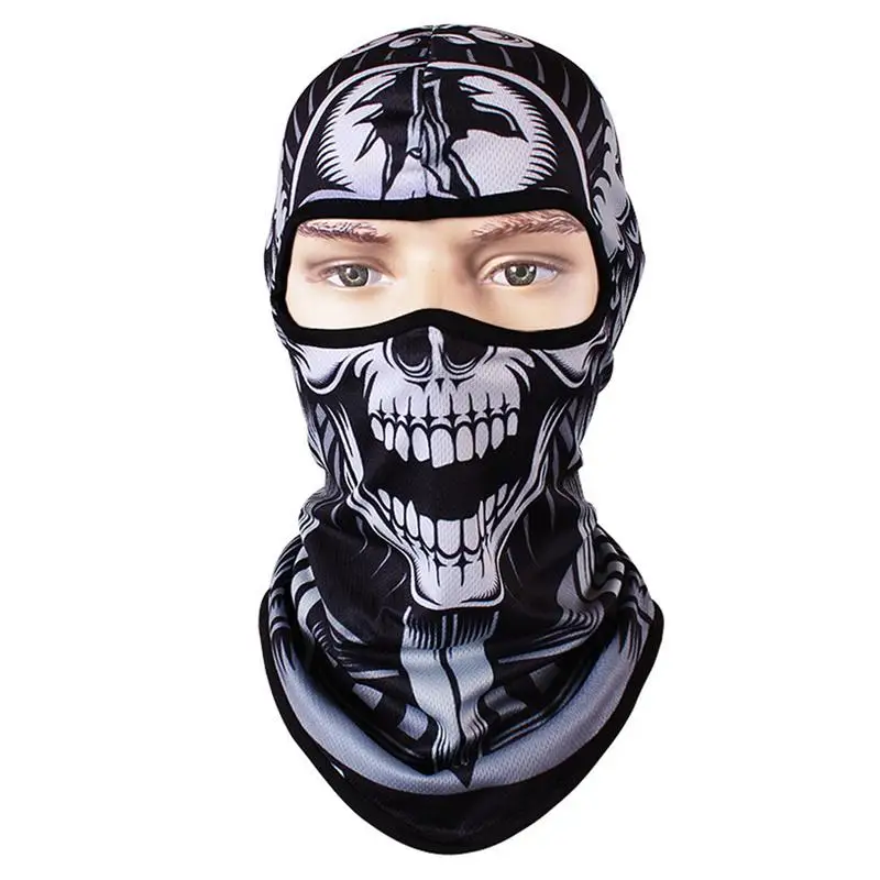 Новинка 3D череп мотоциклетная велосипедная маска для всего лица теплый моторный